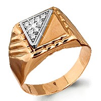 Кольцо печатка 925